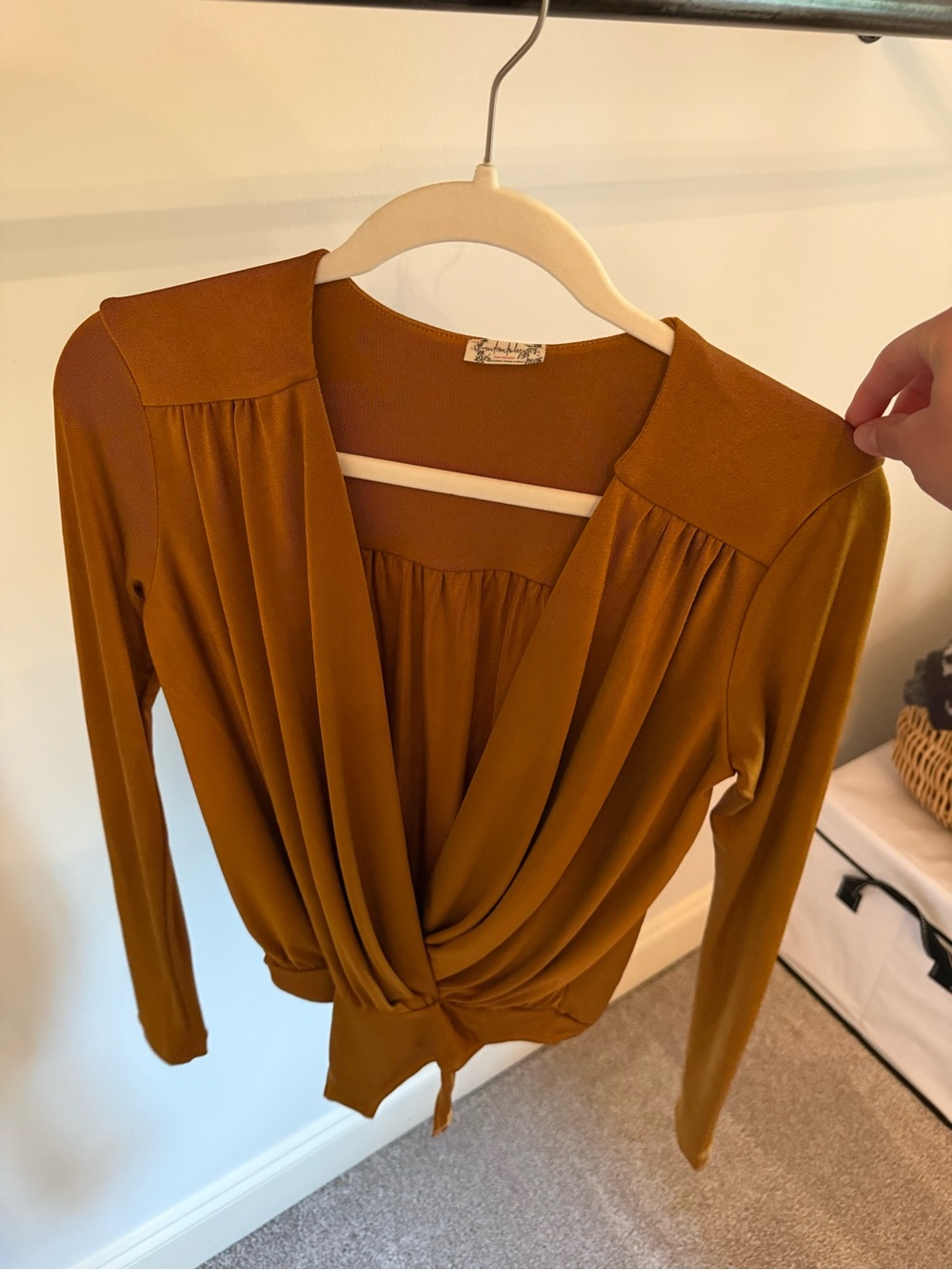Free People x Revolve Turnt Bodysuit in Honey Ginger. - Picture 2 of 4